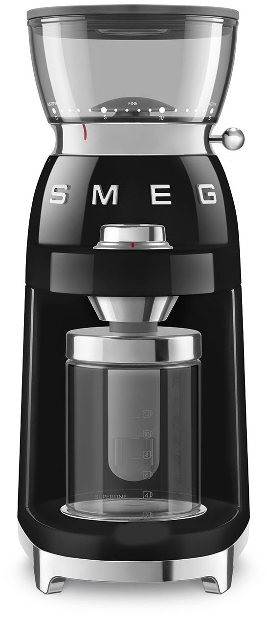Smeg CGF03BLEU Kaffeemühle Schwarz 50s Style Jubiläumsaktion - 60 Monate Geräteschutz