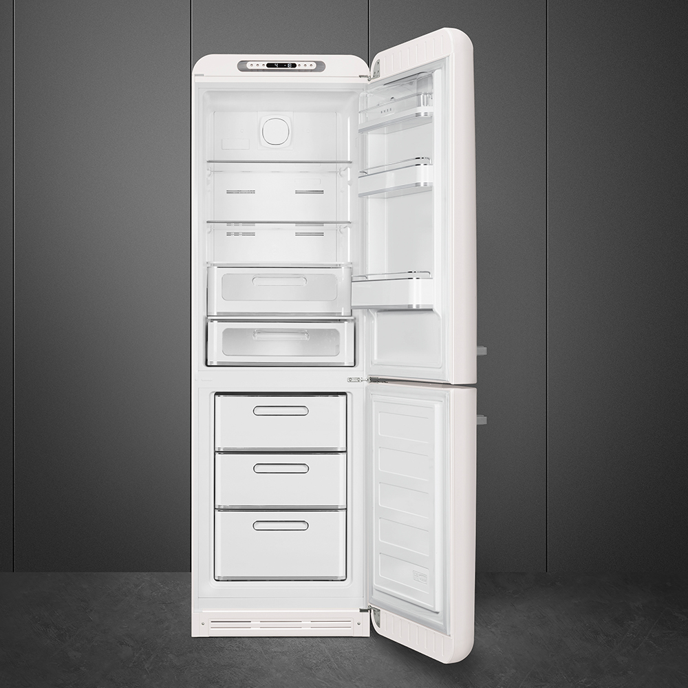 Smeg FAB32RWH6 Kühl-Gefrierkombination Rechtsanschlag Weiss 50`s Style, EEK: C