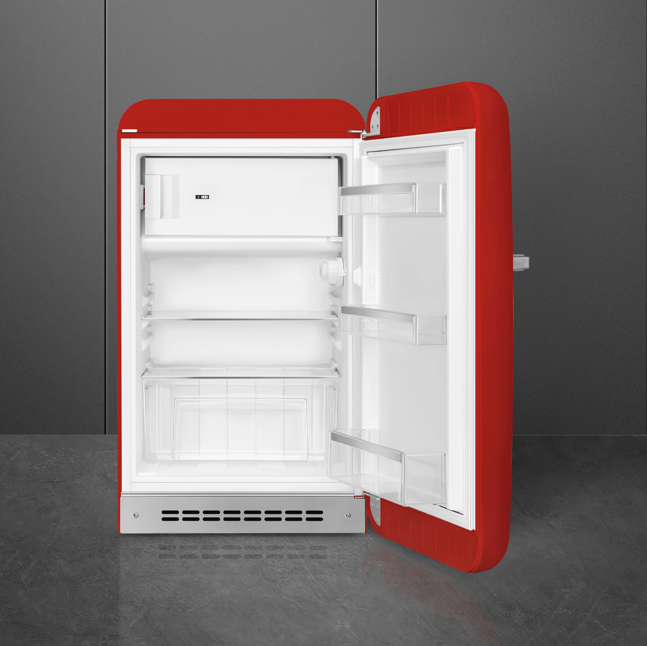 Smeg FAB10RRD5 Kühlschrank Rechtsanschlag Rot 50`s Style, EEK: E