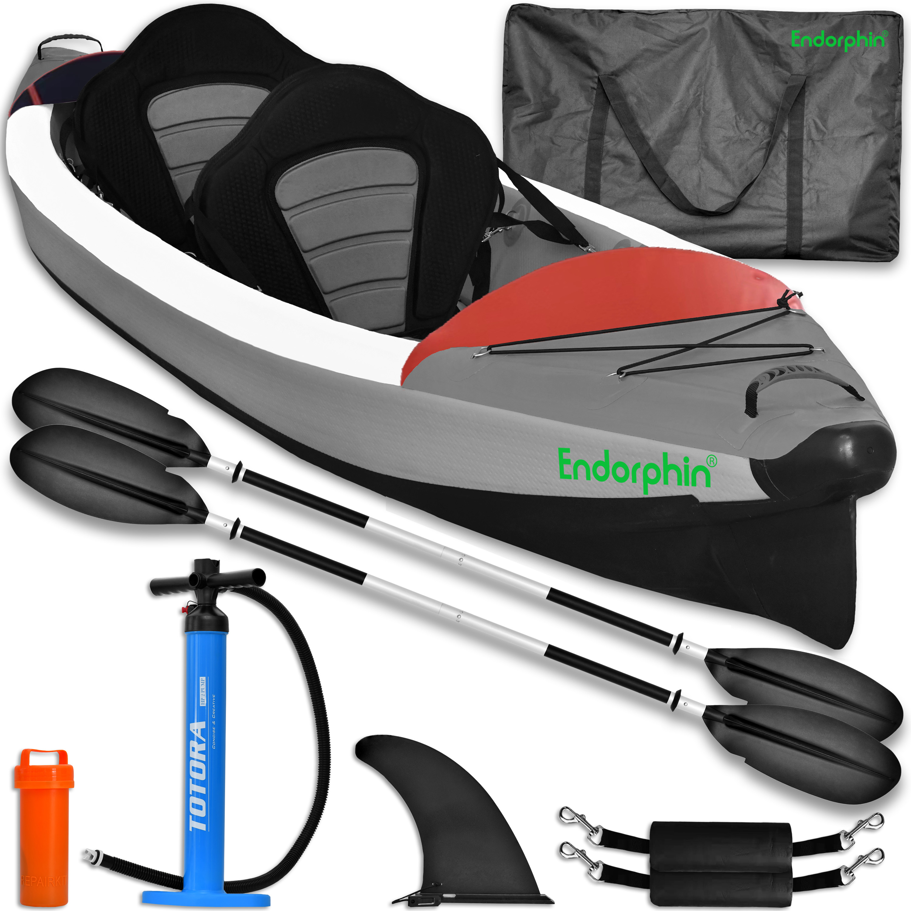 Endorphin Aufblasbares Drop Stitch Kajak für 2 Personen als Komplettset