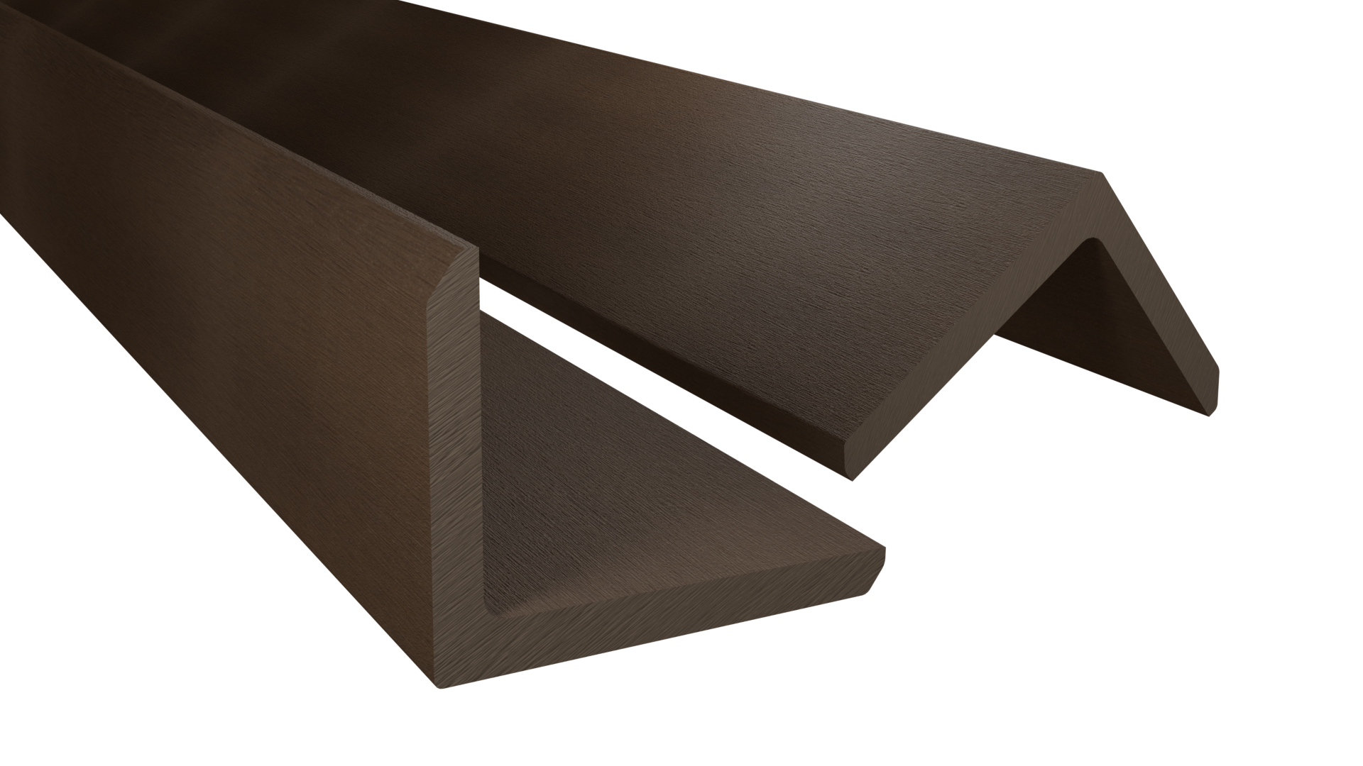 Endorphin WPC Abschlussleisten 5er Set Braun 220cm Winkelprofil 5,5 x 4,5cm