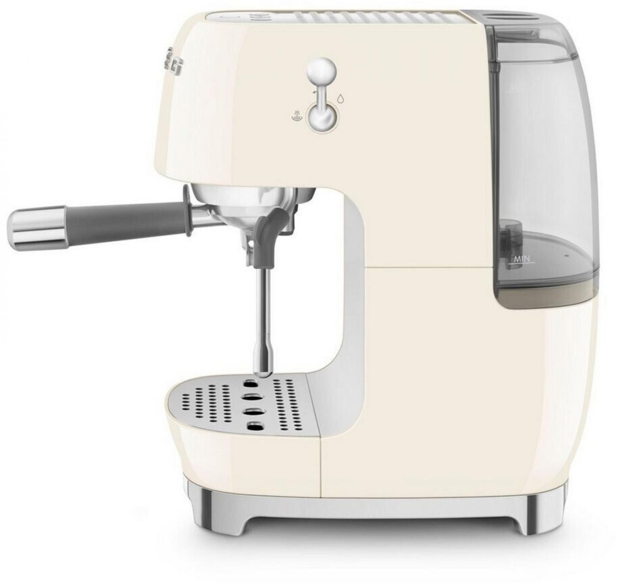 Smeg ECF03CREU Siebträgermaschine Creme 50s Style, ColdBrew, Thermoblock