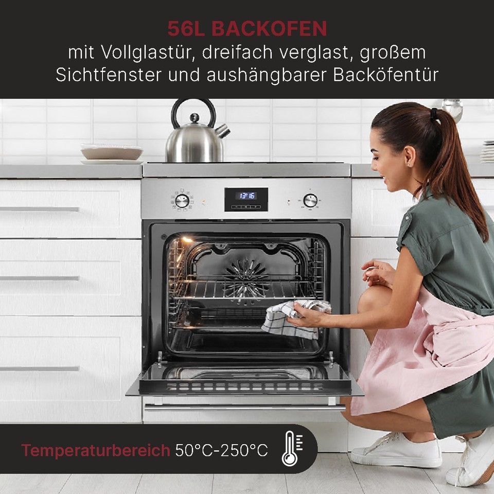 Bomann EBO 7911 Einbau-Elektro-Backofen Edelstahl