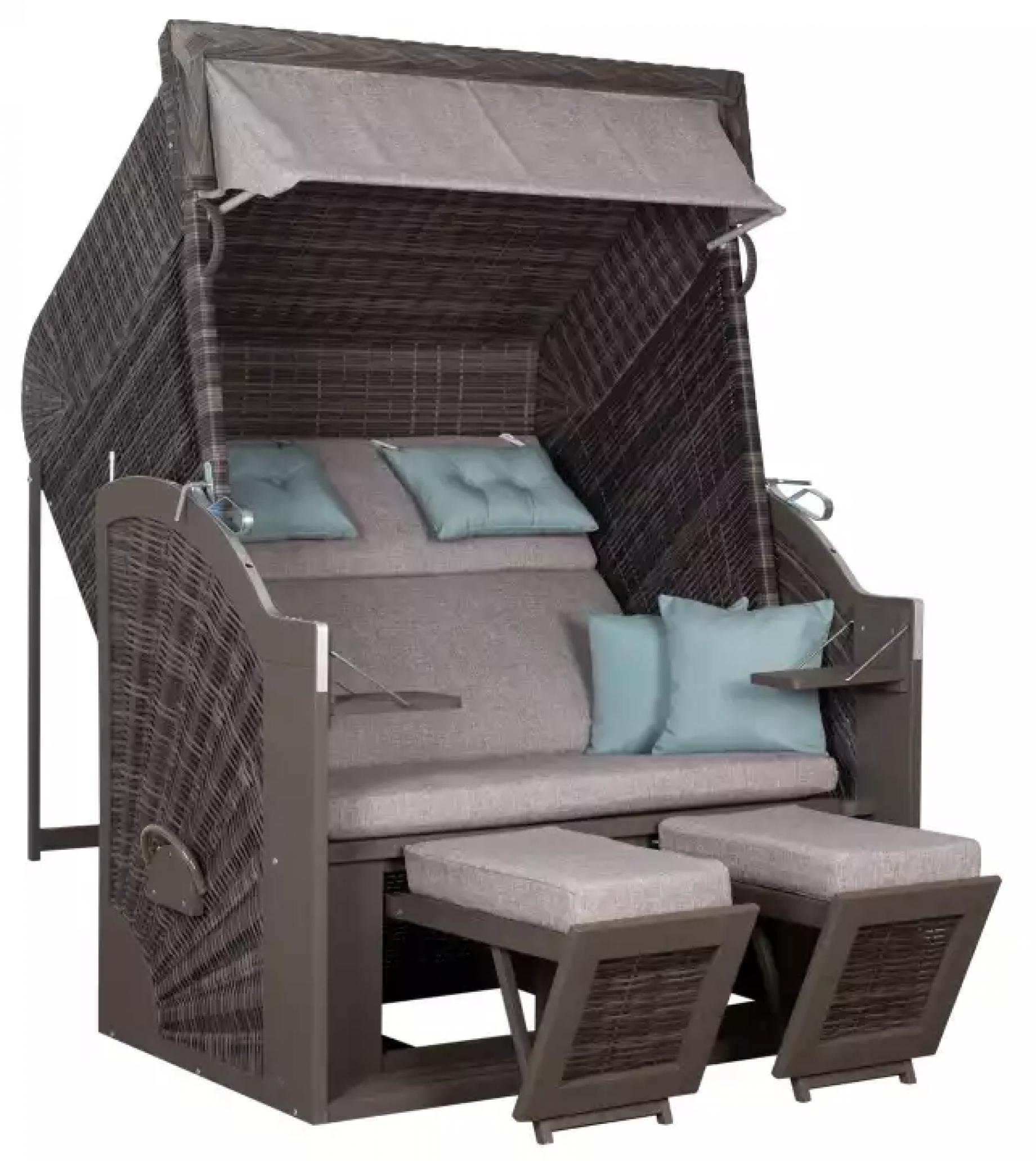 deVries Strandkorb deVries PURE Classic XL SUN PE stone grey Des. 488