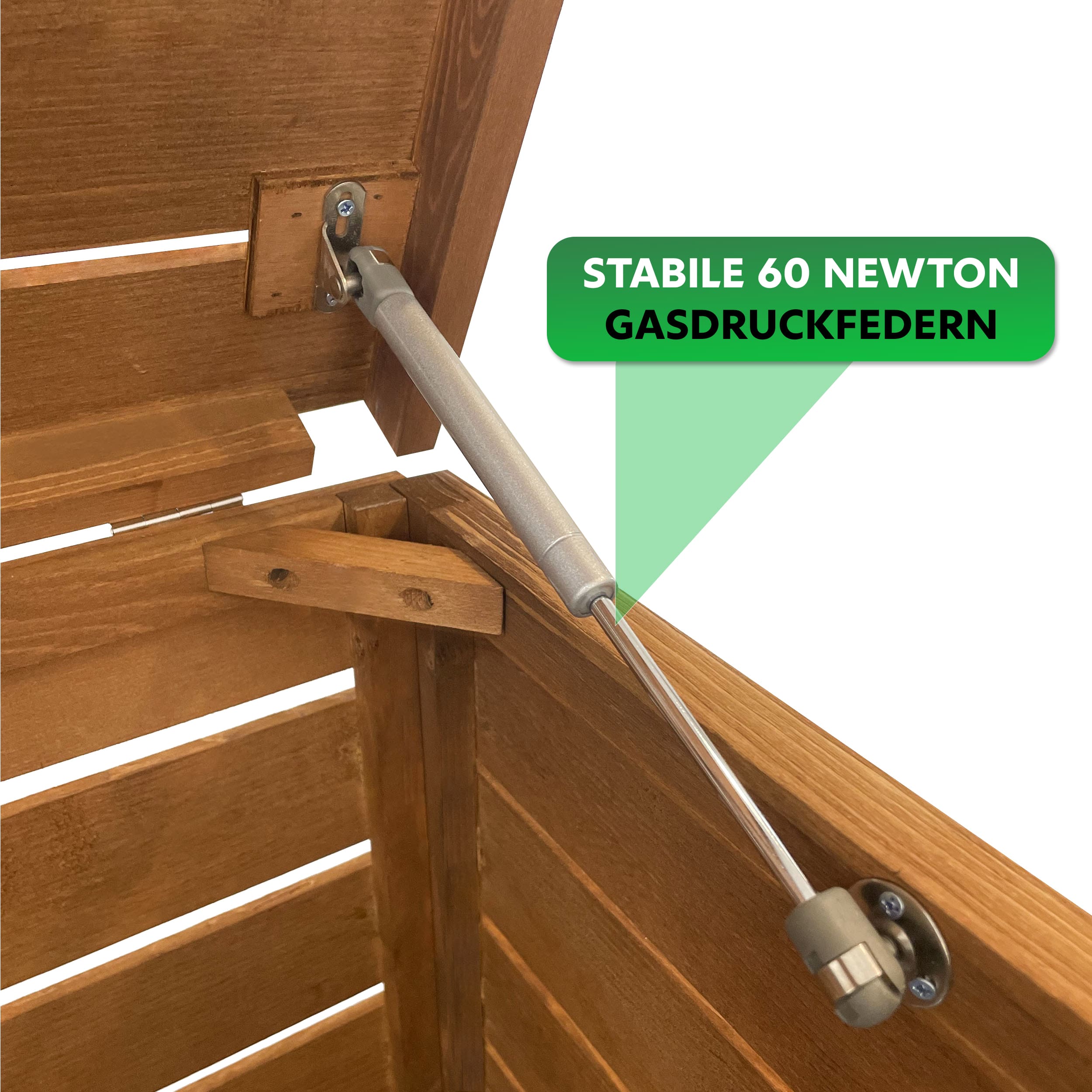 Endorphin Stabile Comfort Mülltonnengarage / Mülltonnenbox Braun natur für 2x 240 L nachhaltig aus Holz