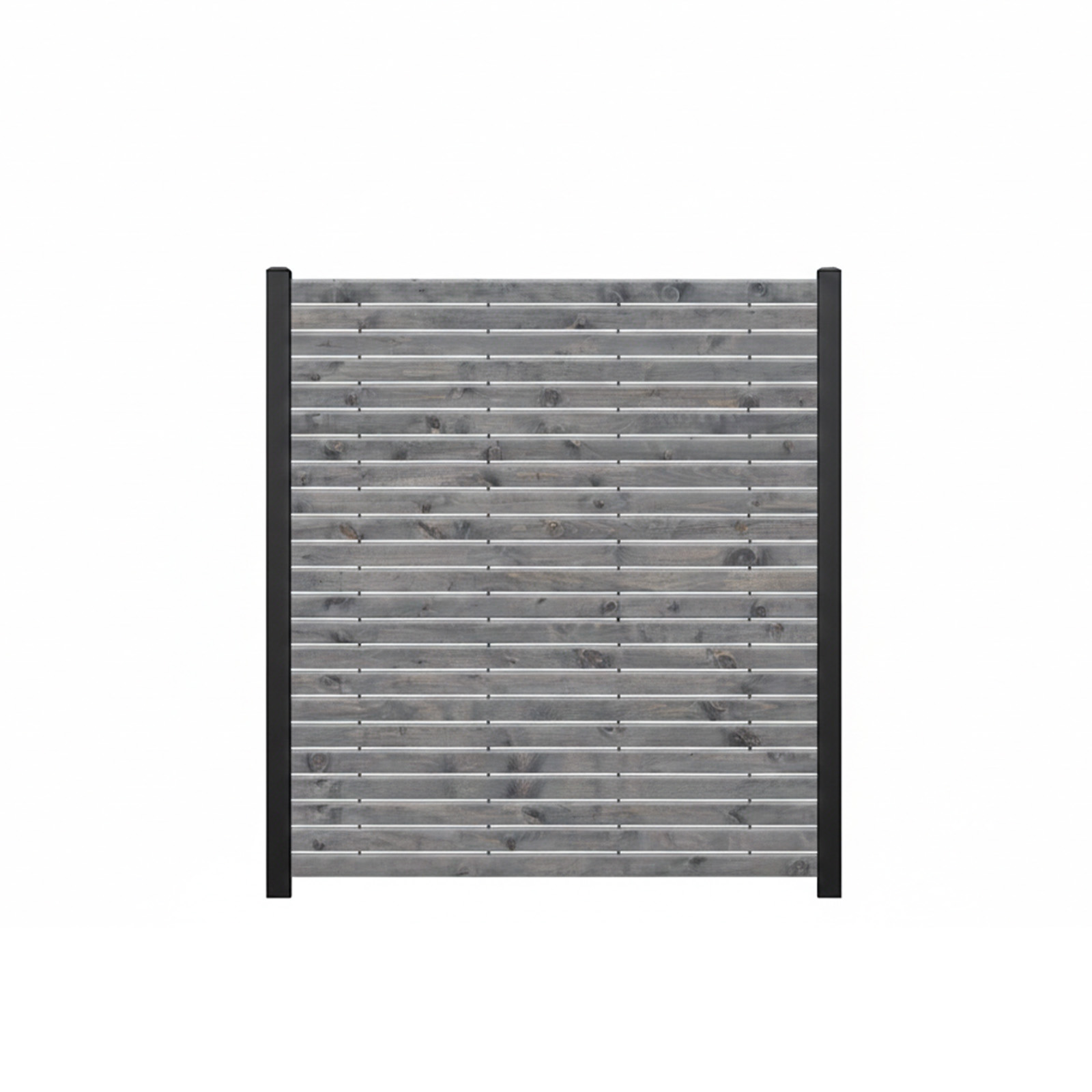 Endorphin Rhombuszaun Kiefer grau 4 Element 180x180cm 5 anthrazit Pfosten 7x7x235cm