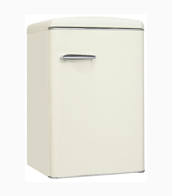 Exquisit RKS120-V-H-160E Retro Vollraumkühlschrank Magnolienweiss