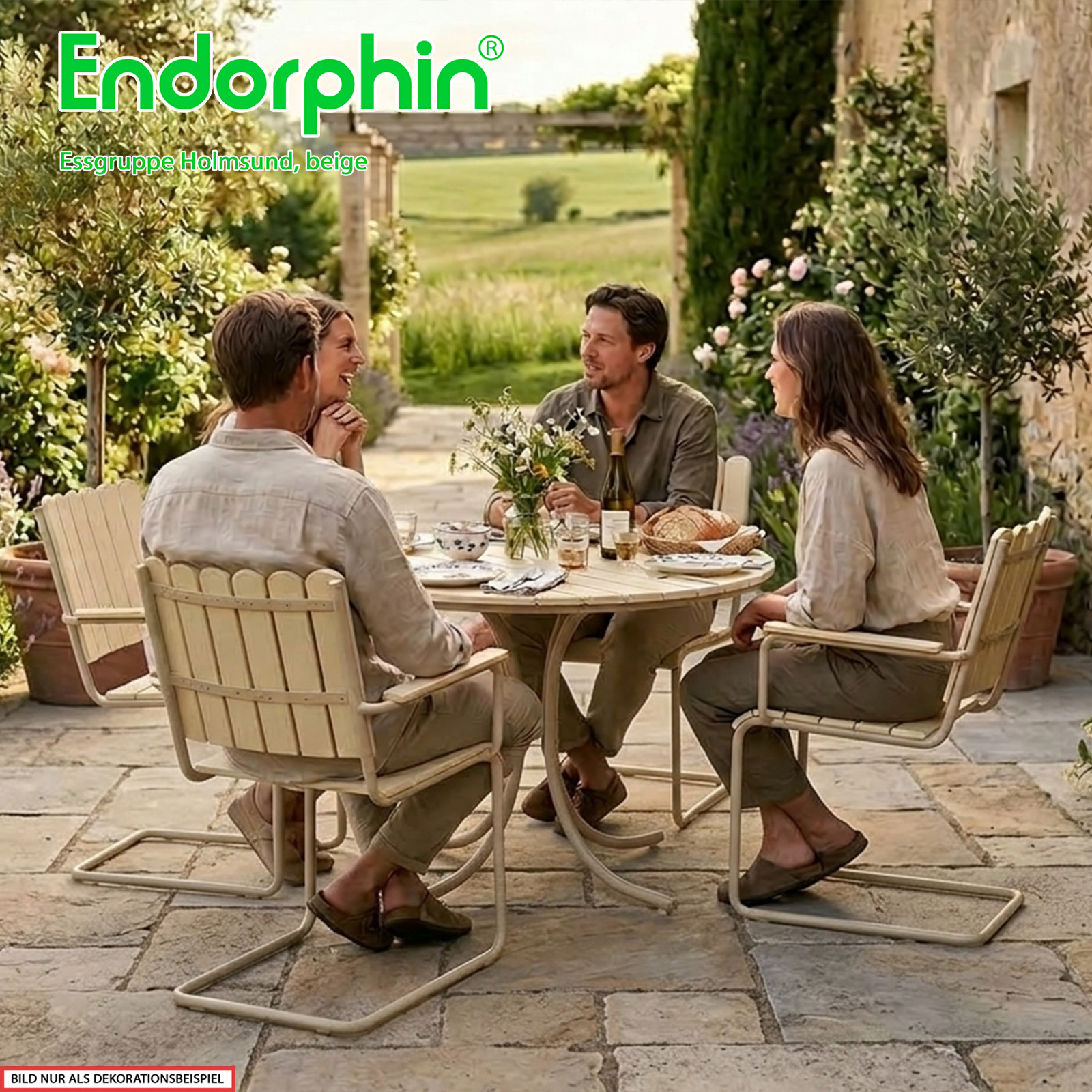 Endorphin Garten- Essgruppe Holmsund, beige