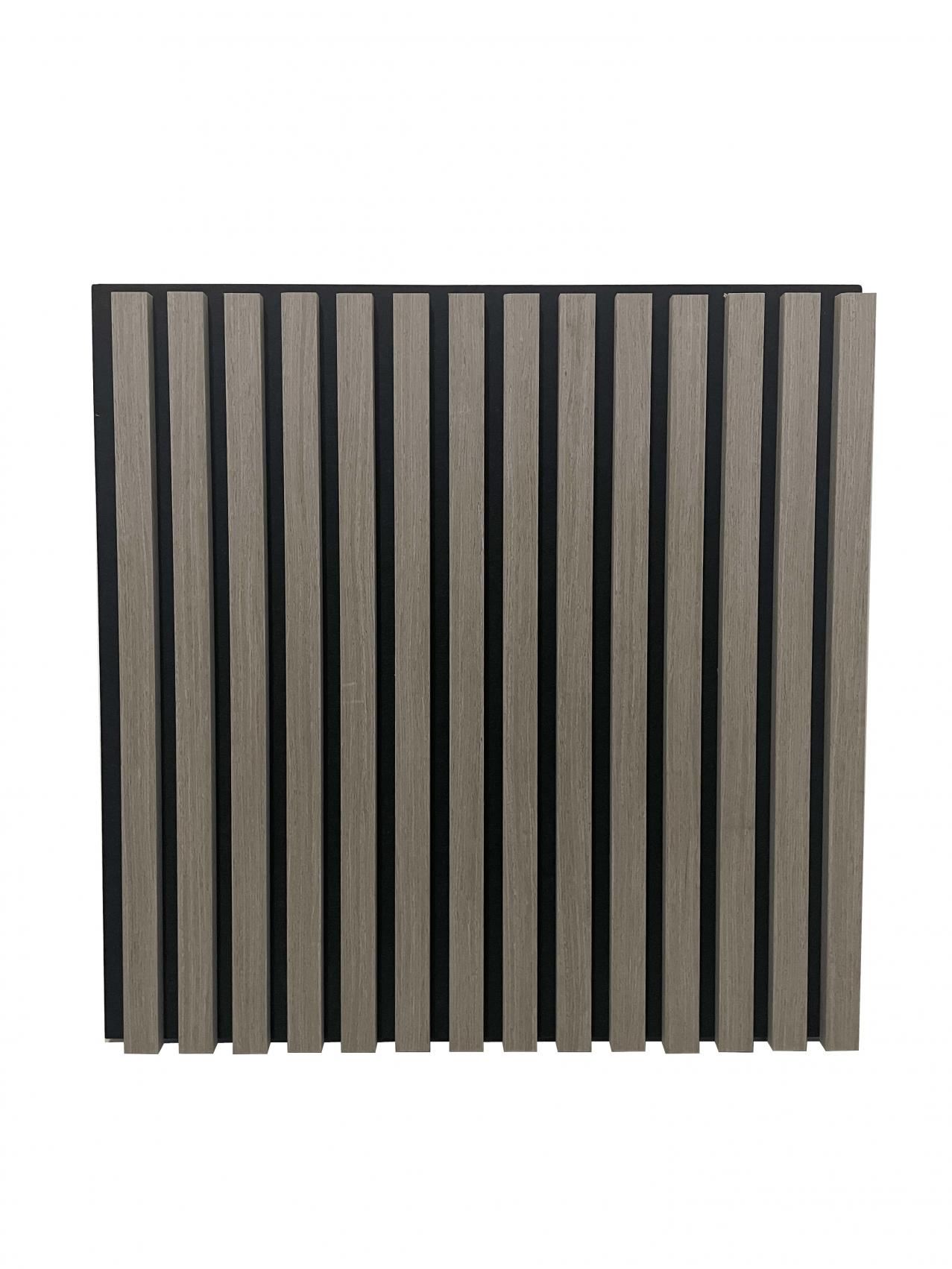 Endorphin 3 Stück Akustikpaneele quadratisch 58x58x2,1cm Holzfunier Eiche grau