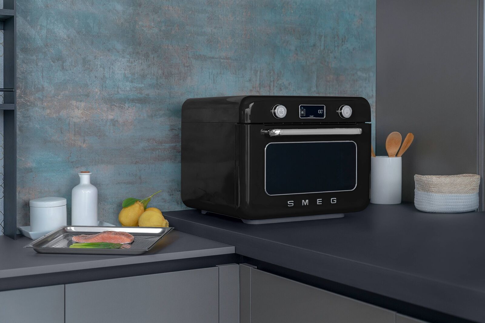 Smeg COF01BLEU Kombi-Tisch-Backofen