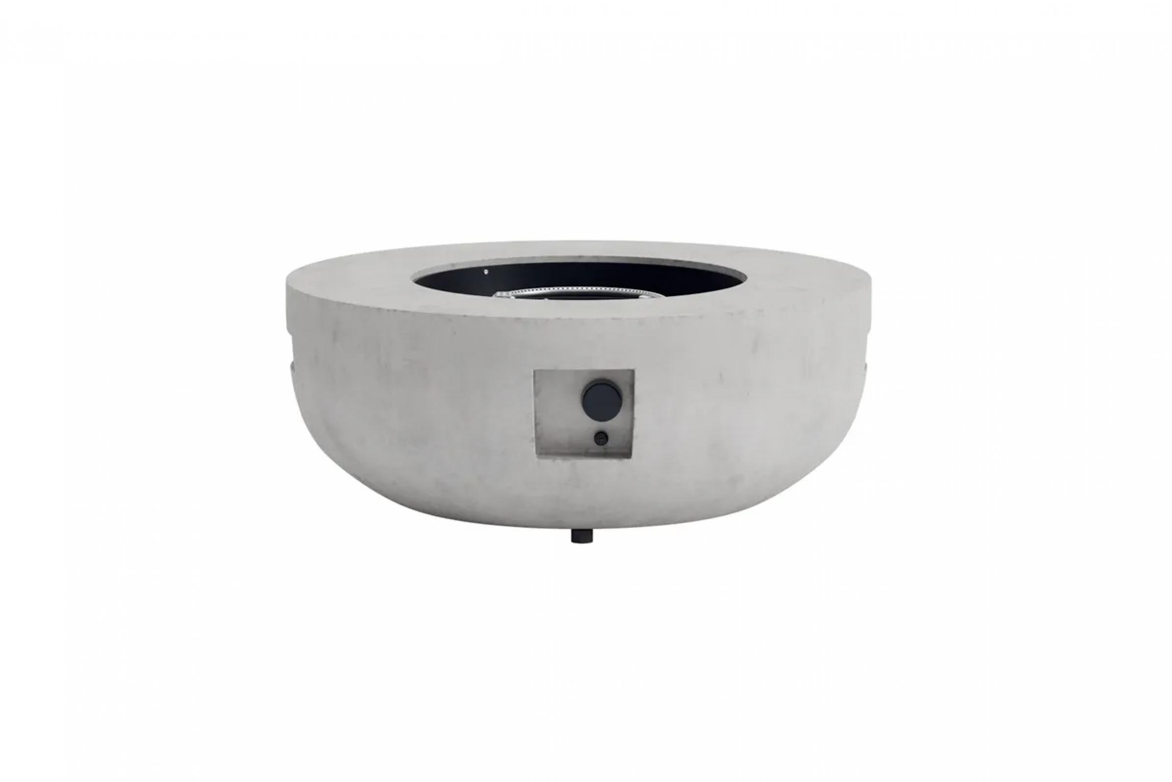 Venture Design Feuerkorb Kea 91 in grau, Stilvolle Gas-Feuerstelle aus Faserzement