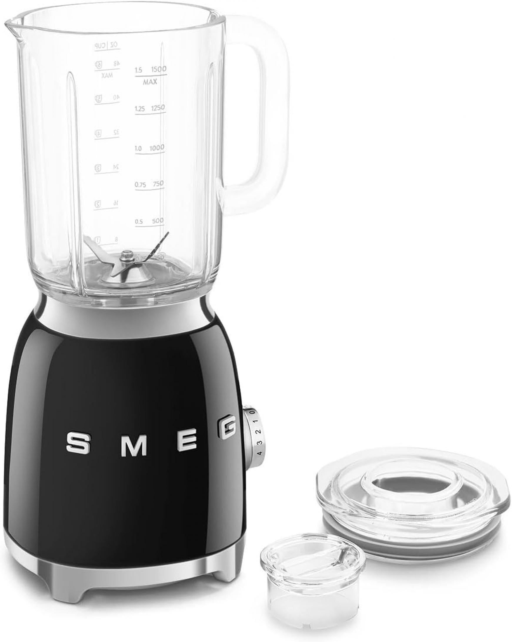 Smeg BLF03BLEU Standmixer schwarz 50s Style Jubiläumsaktion - 60 Monate Geräteschutz