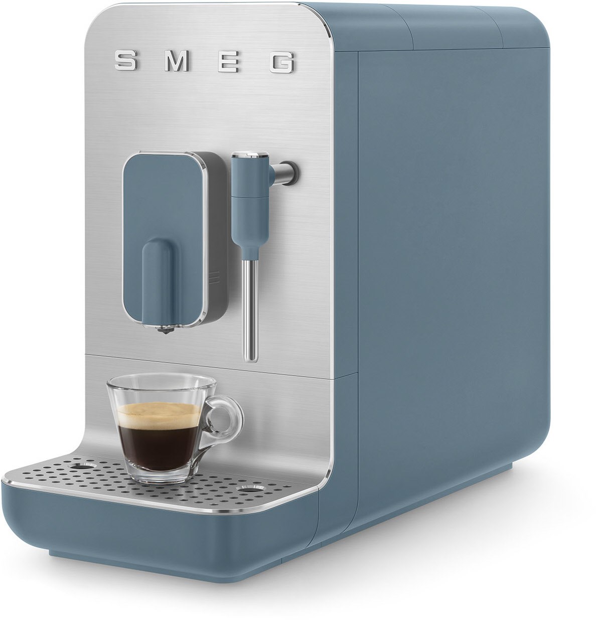 Smeg BCC12SBMEU Kaffeevollautomat storm blue matt 50s style Jubiläumsaktion - 60 Monate Geräteschutz