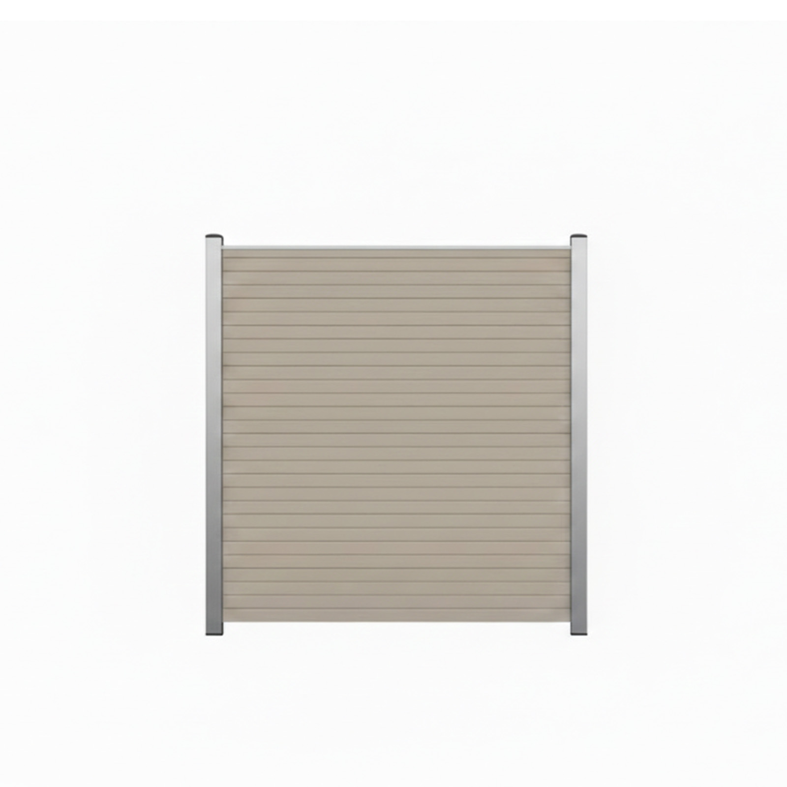 Endorphin EASY-ROM DIY ALU-Rhombuszaun in terragrau 1 Element 180x180cm 2 Pfosten 7x7x235cm in silber