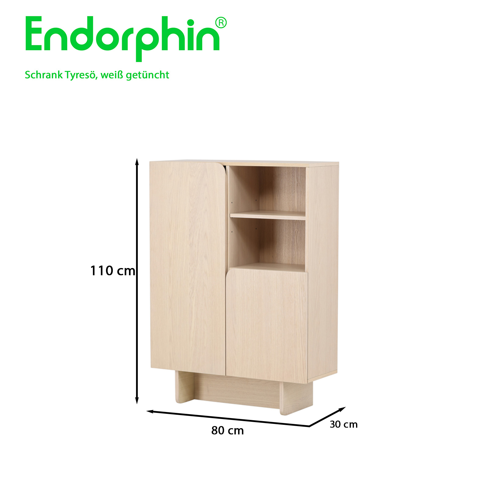 Endorphin Tyresö Highboard weiss getüncht