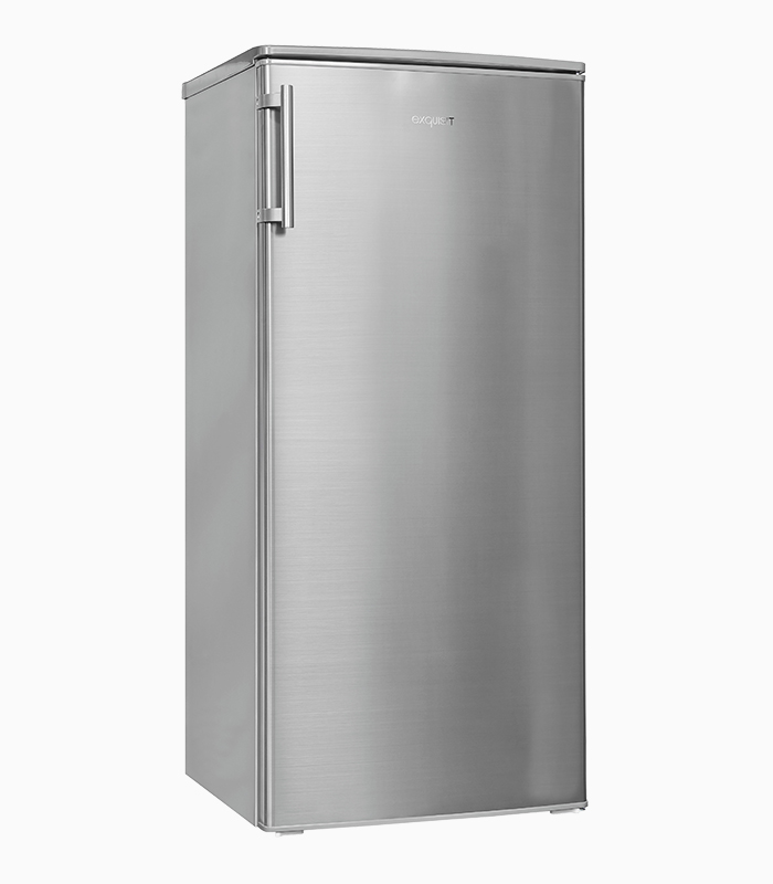 Exquisit KS185-4-HE-040E inoxlook | 190 L | Kühlschrank mit Gefrierfach