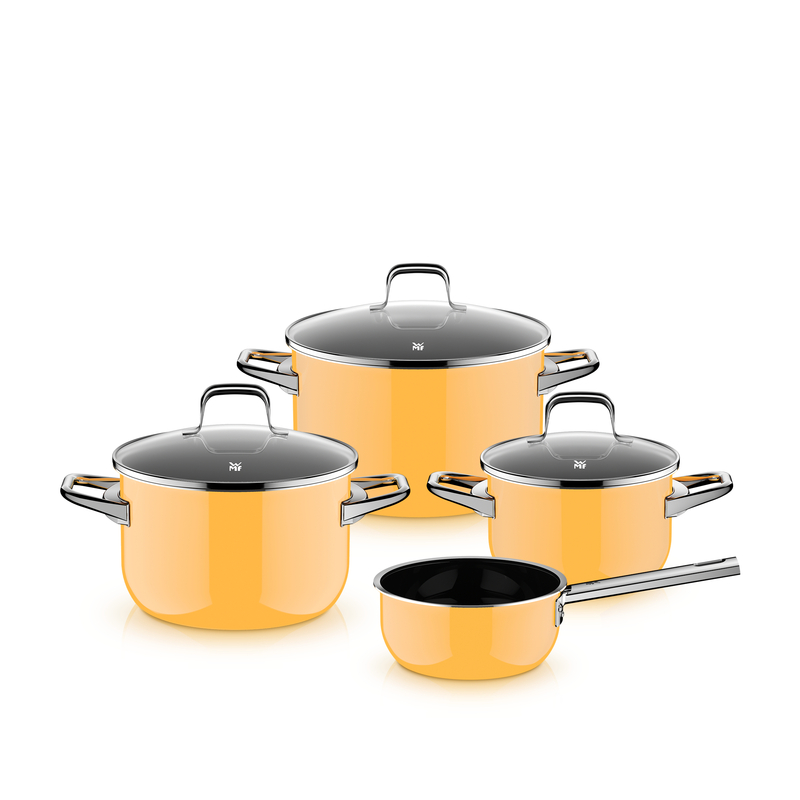 WMF Fusiontec Essential Pro, Topf-Set, 4-teilig, Mango Yellow