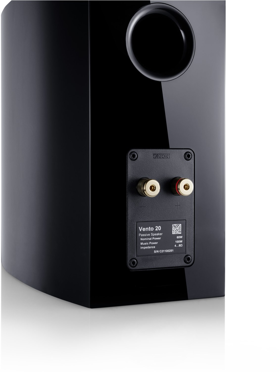 Canton Vento 20 schwarz highgloss Paar  Sonder Aktion