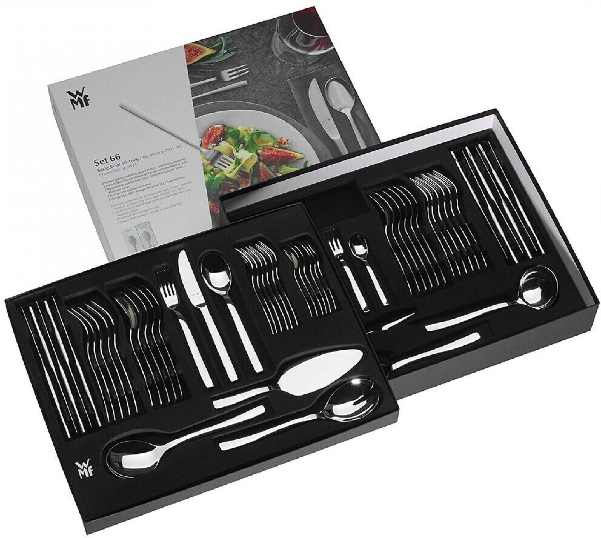 WMF 1212006341 Besteck-Set 66-teilig Sonic CROM. PROTECT