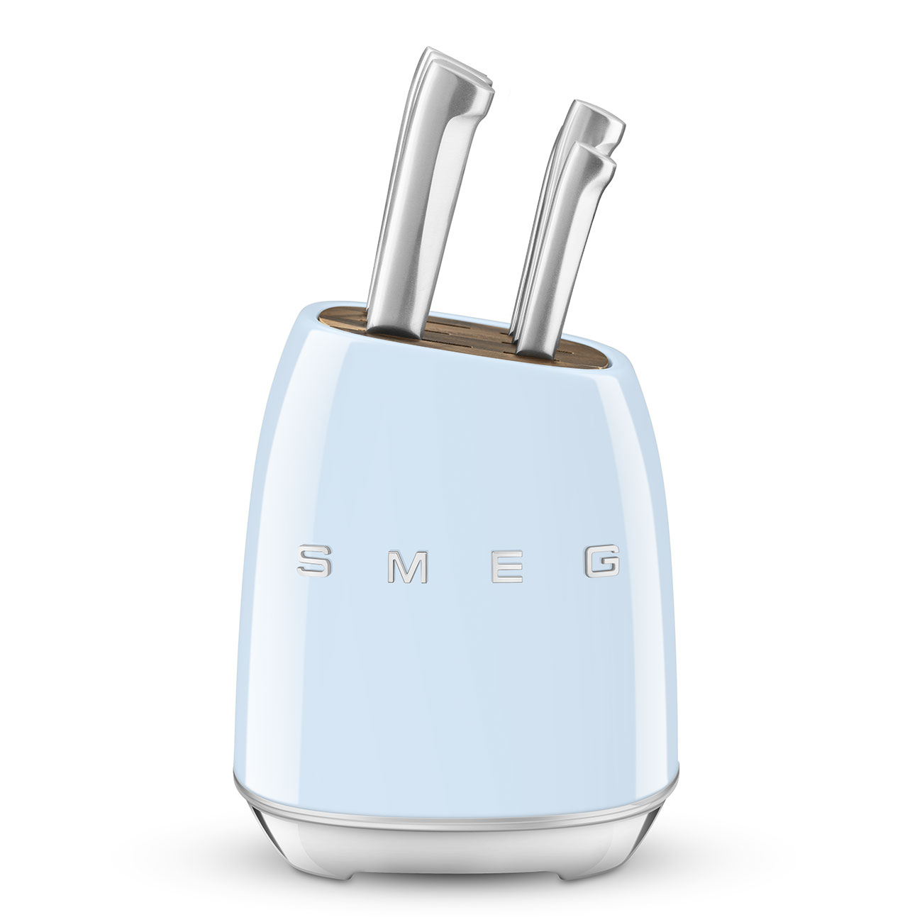 Smeg KBSF02PB Messerblock-Set (6 tlg.) Gehäuse: Carbonstahl 50s Style Pastellblau
