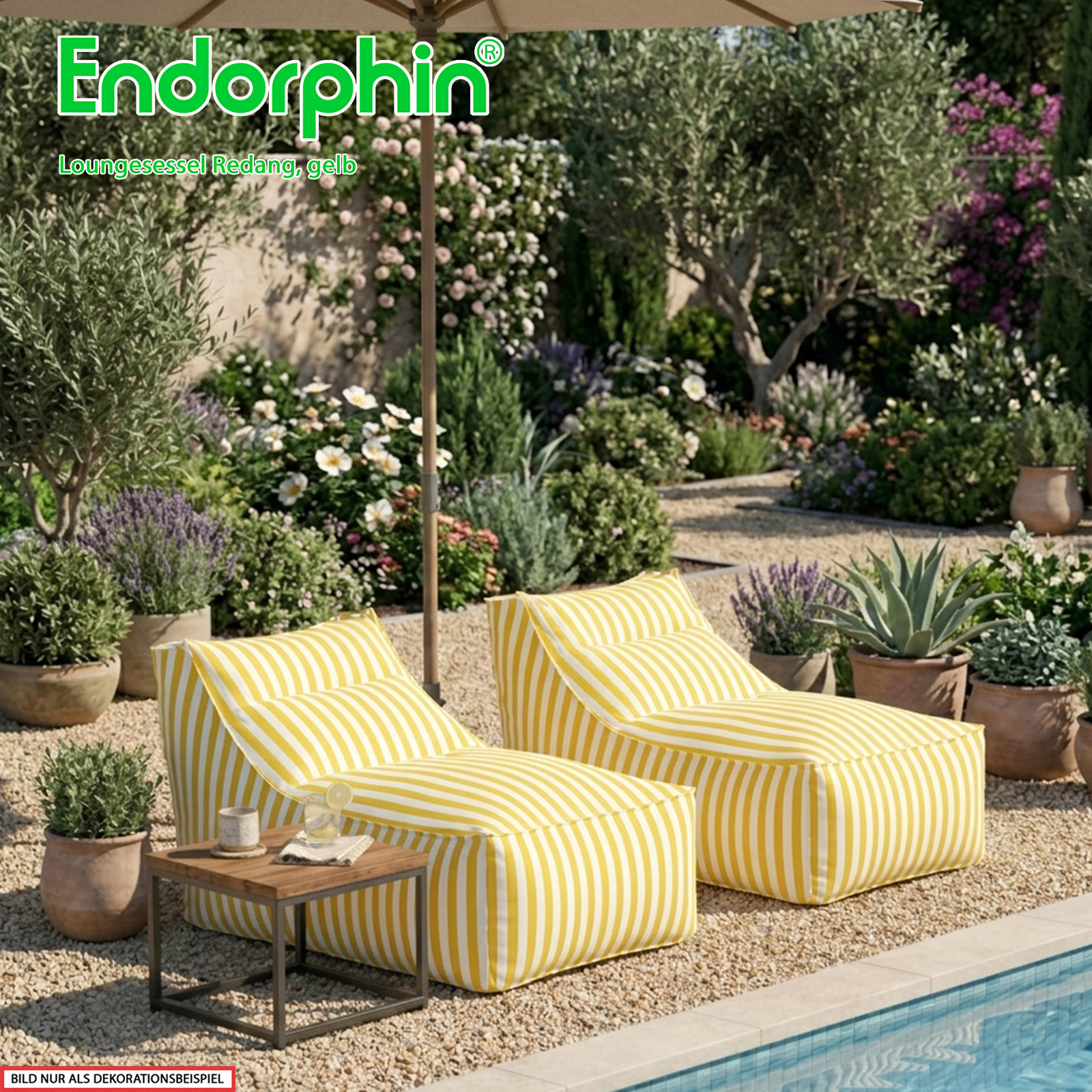 Endorphin Loungesessel Redang Gelb, Gartenmöbel, Indoor Outdoor Möbel