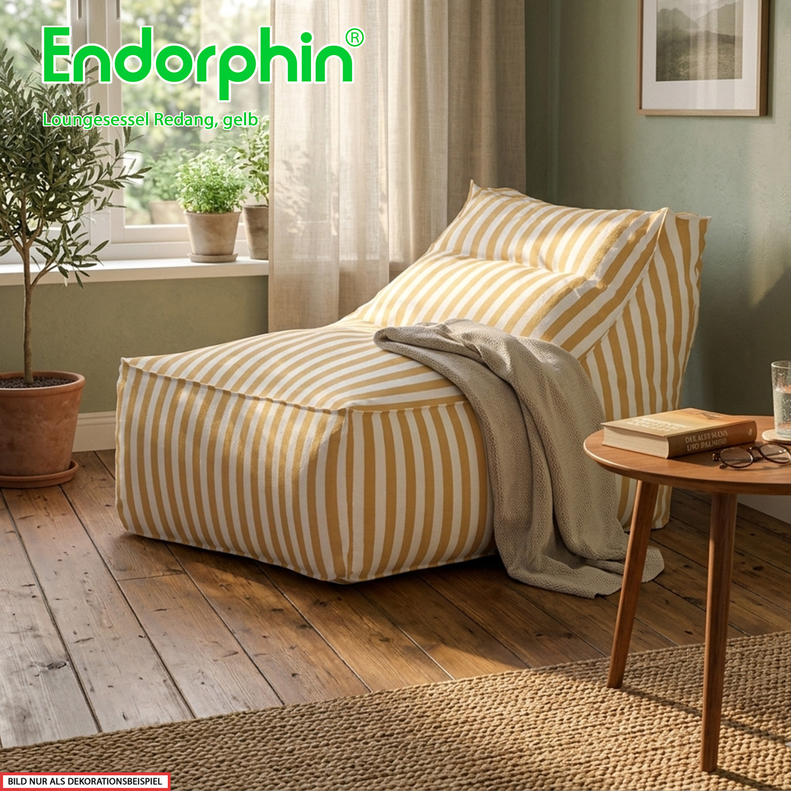 Endorphin Loungesessel Redang Gelb, Gartenmöbel, Indoor Outdoor Möbel