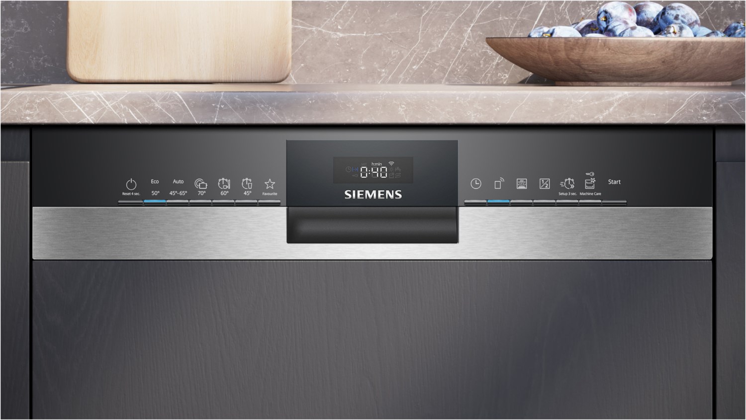 Siemens SN53EIEUAE teilintegrierbarer 60 cm Geschirrspüler SET aus SN53ES22AE + SZ36BH00 edelstahl