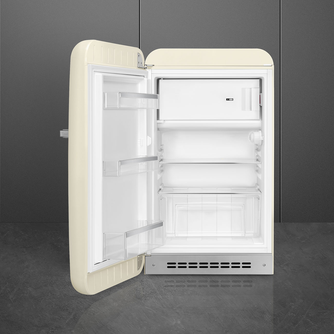 Smeg FAB10LCR6 Stand-Kühlschrank Linksanschlag Creme 50`s Style 2026 Modell, EEK: D