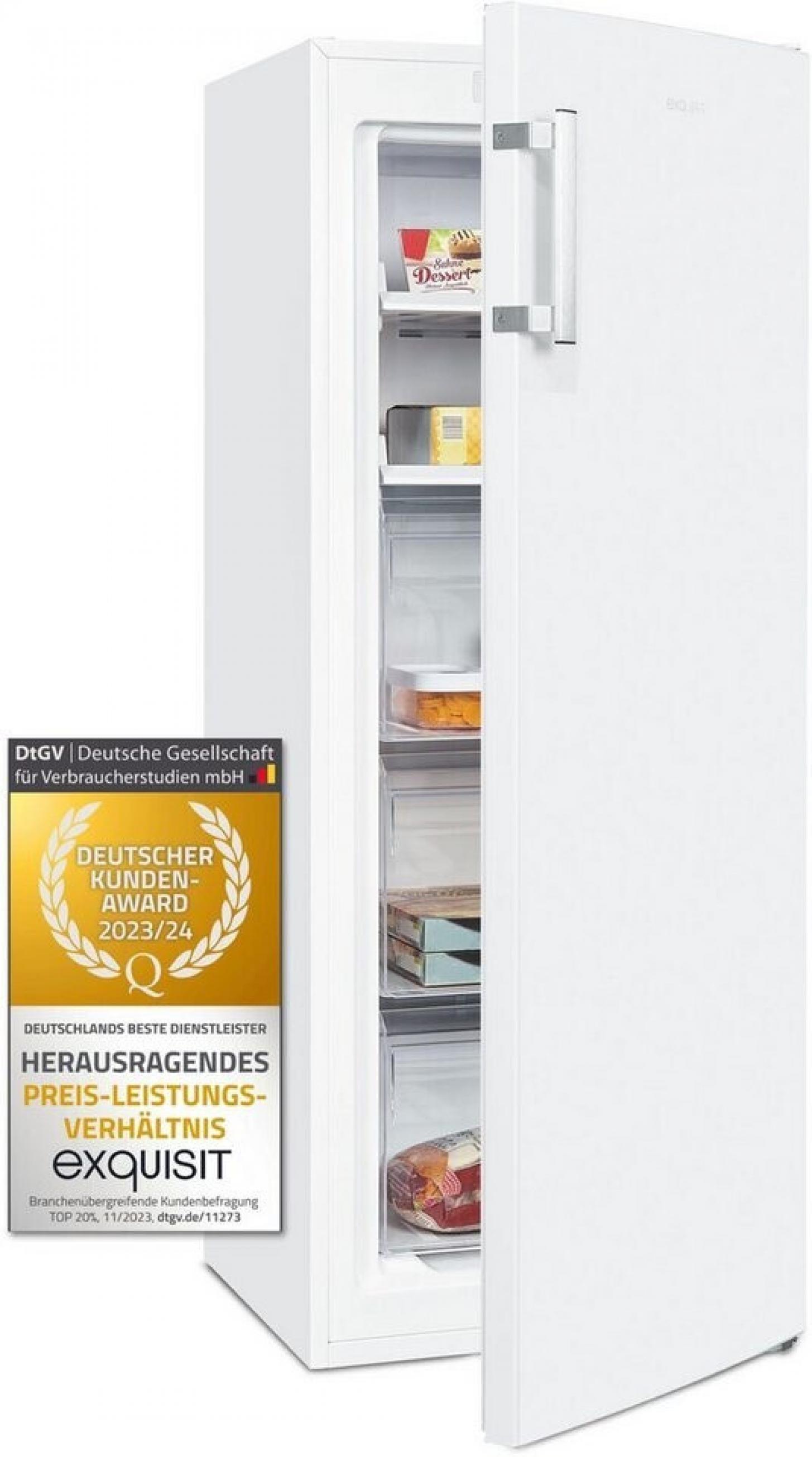 Exquisit GS231-NF-H-040D weiss | 161 Liter | Gefrierschrank