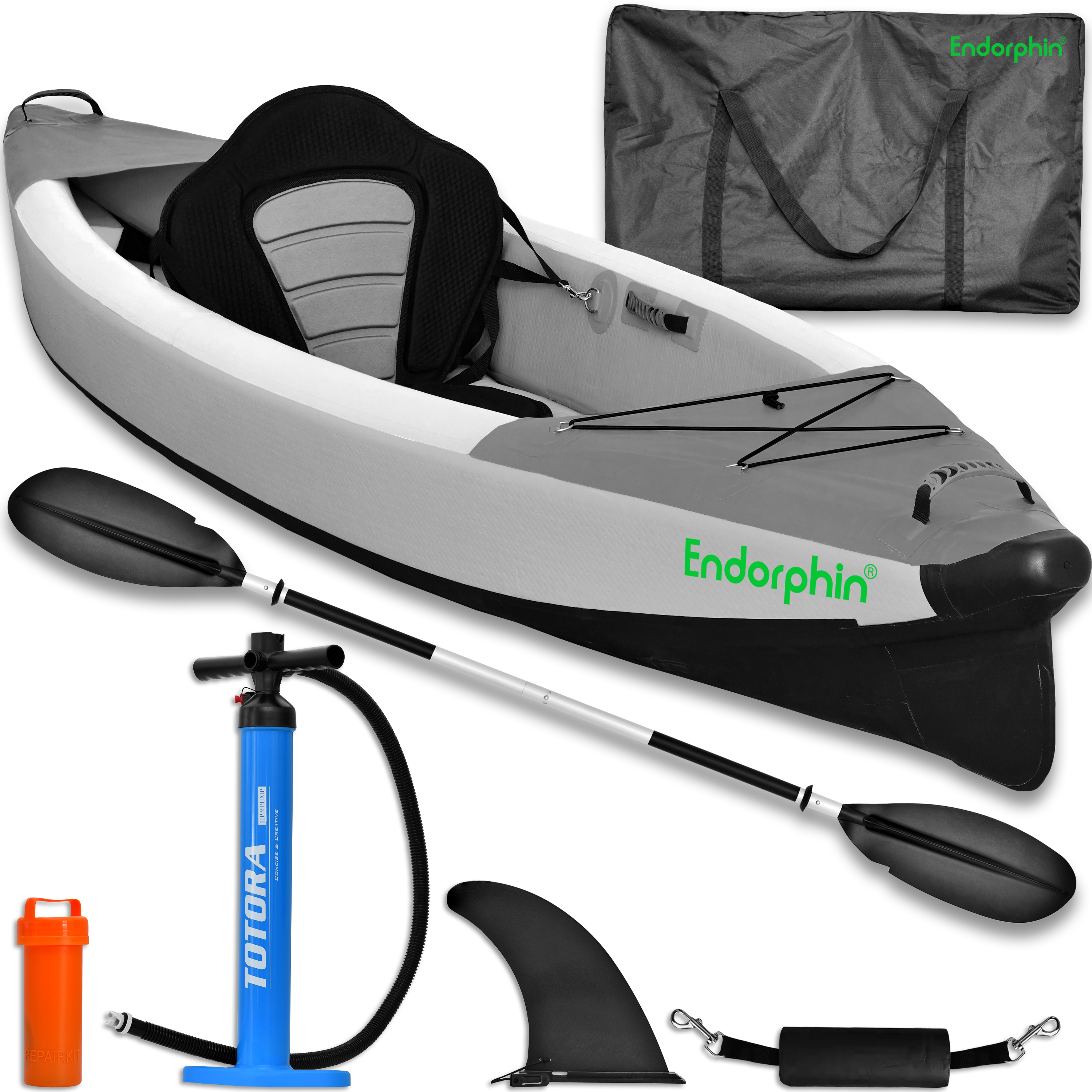 Endorphin Aufblasbares Drop Stitch Kajak für 1 Person als Komplettset