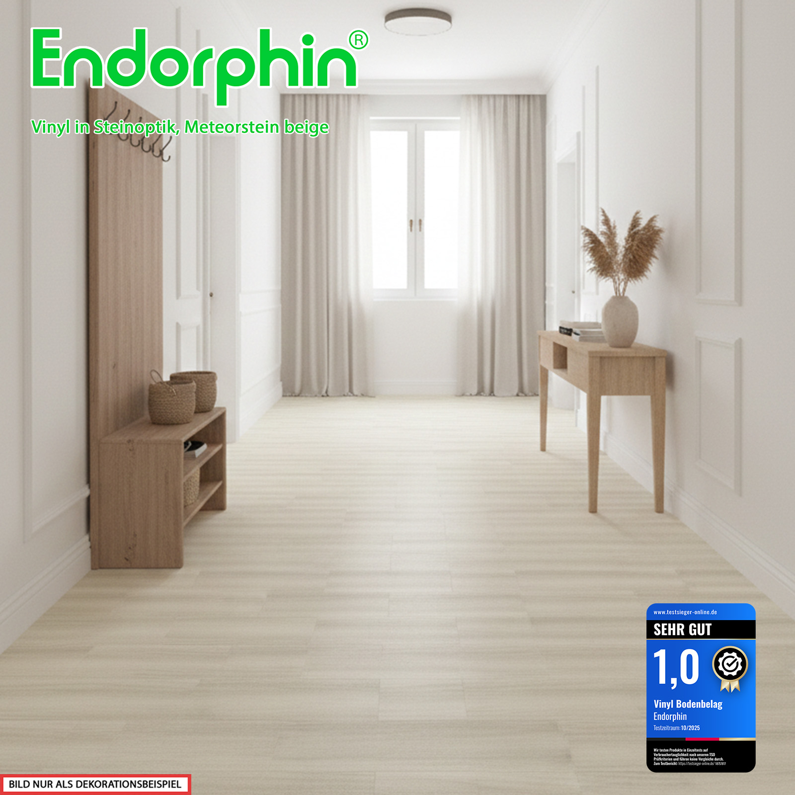 Endorphin Vinylboden selbstklebend Steinoptik in Meteorstein beige 2,97qm