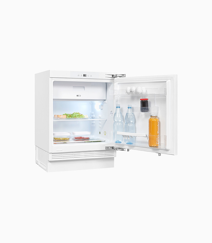 Exquisit UKS130-4-FE-010E Weiss Unterbau-Kühlschrank | 4 Sterne Fach | 104 Liter