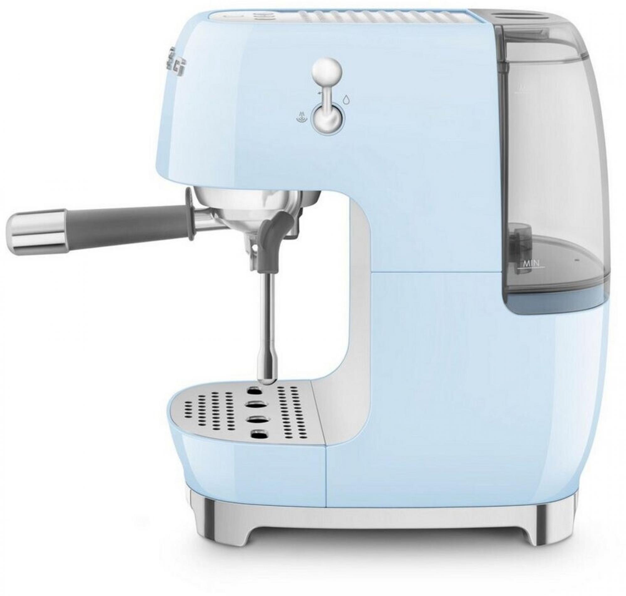 Smeg ECF03PBEU Siebträgermaschine Pastellblau 50s Style, ColdBrew, Thermoblock