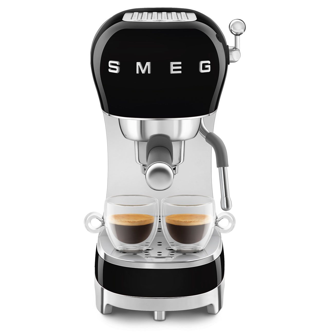 Smeg ECF02BLEU Espressomaschine schwarz 50`s Style
