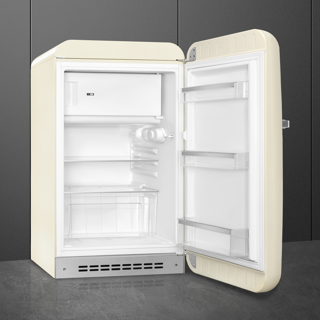 Smeg FAB10RCR6 Stand-Kühlschrank Rechtsanschlag Creme 50`s Style 2026 Modell Aussteller