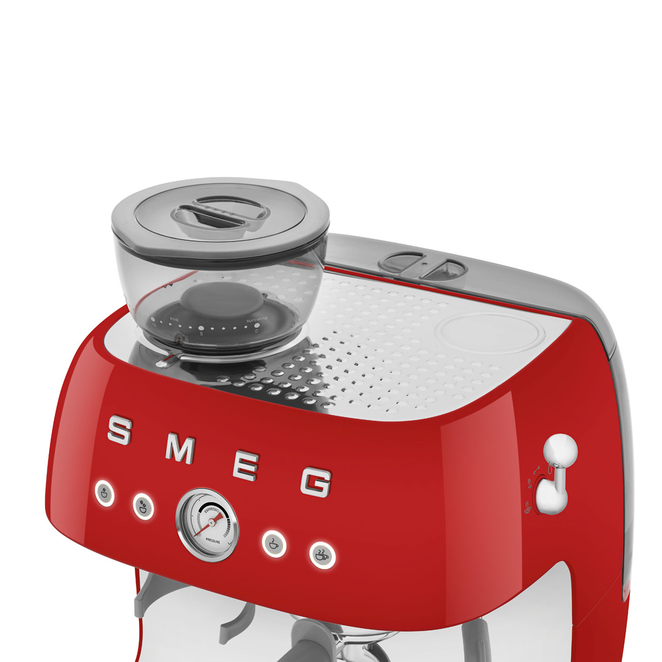 Smeg EGF03RDEU Espressomaschine mit Mahlwerk rot