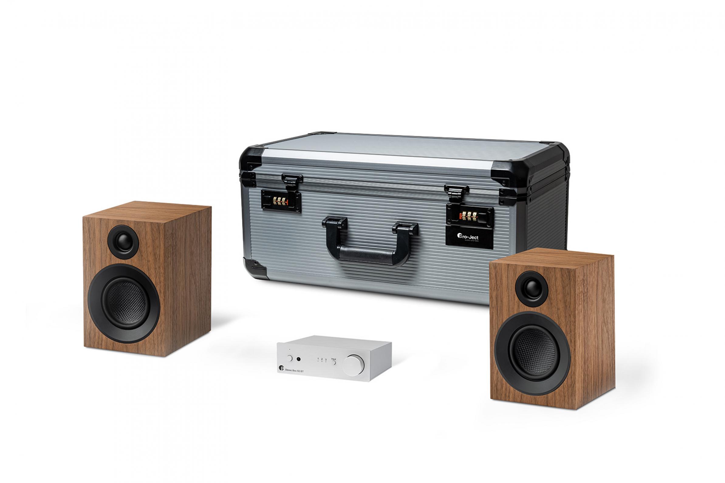 Pro-Ject Travel Set Silber Walnuss
