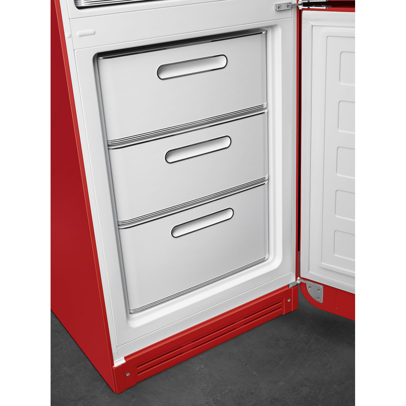 Smeg FAB32RRD5 Kühl-Gefrierkombination Rechtsanschlag Rot 50s Style, EEK: D