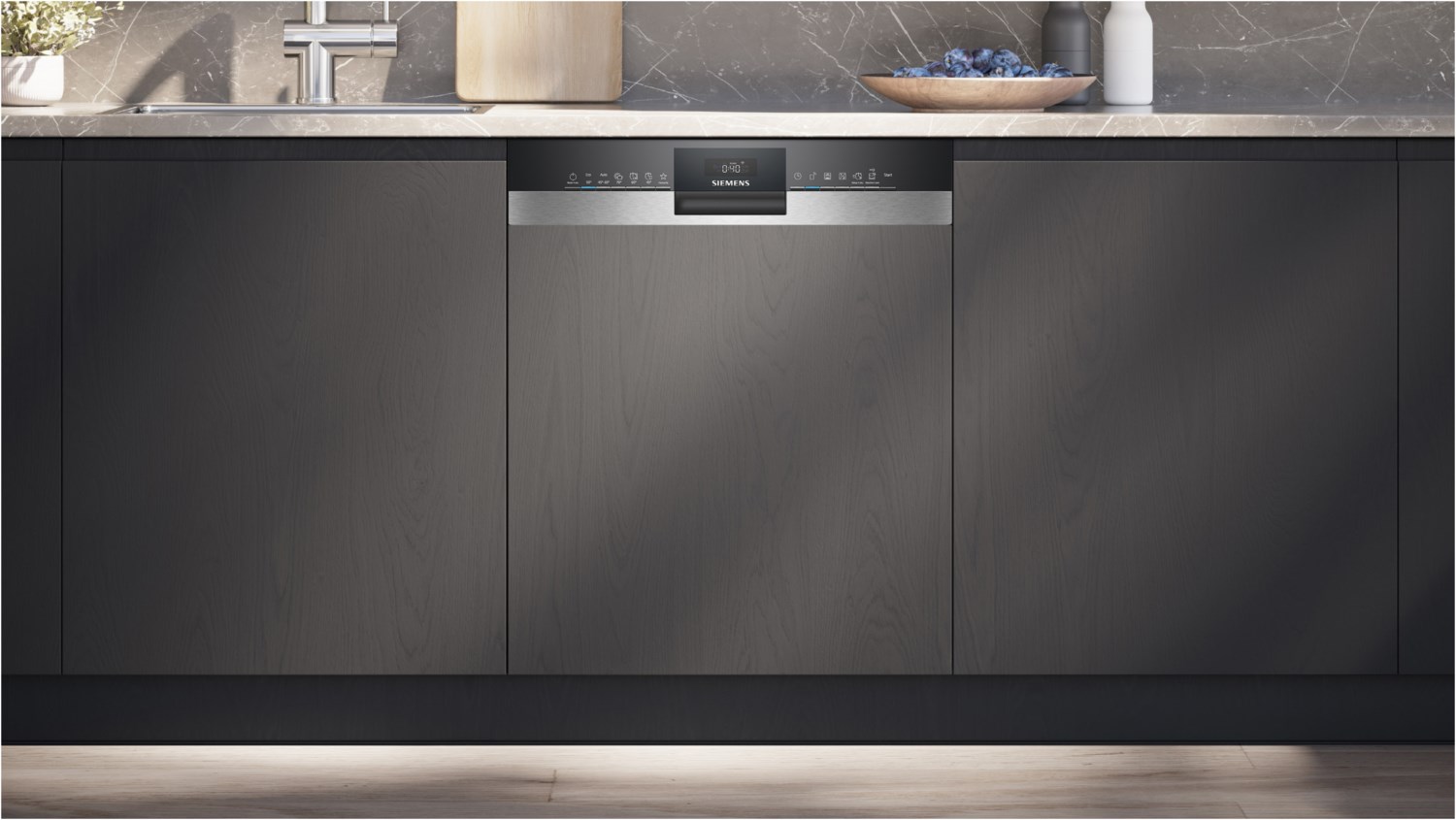 Siemens SN53EIEUAE teilintegrierbarer 60 cm Geschirrspüler SET aus SN53ES22AE + SZ36BH00 edelstahl