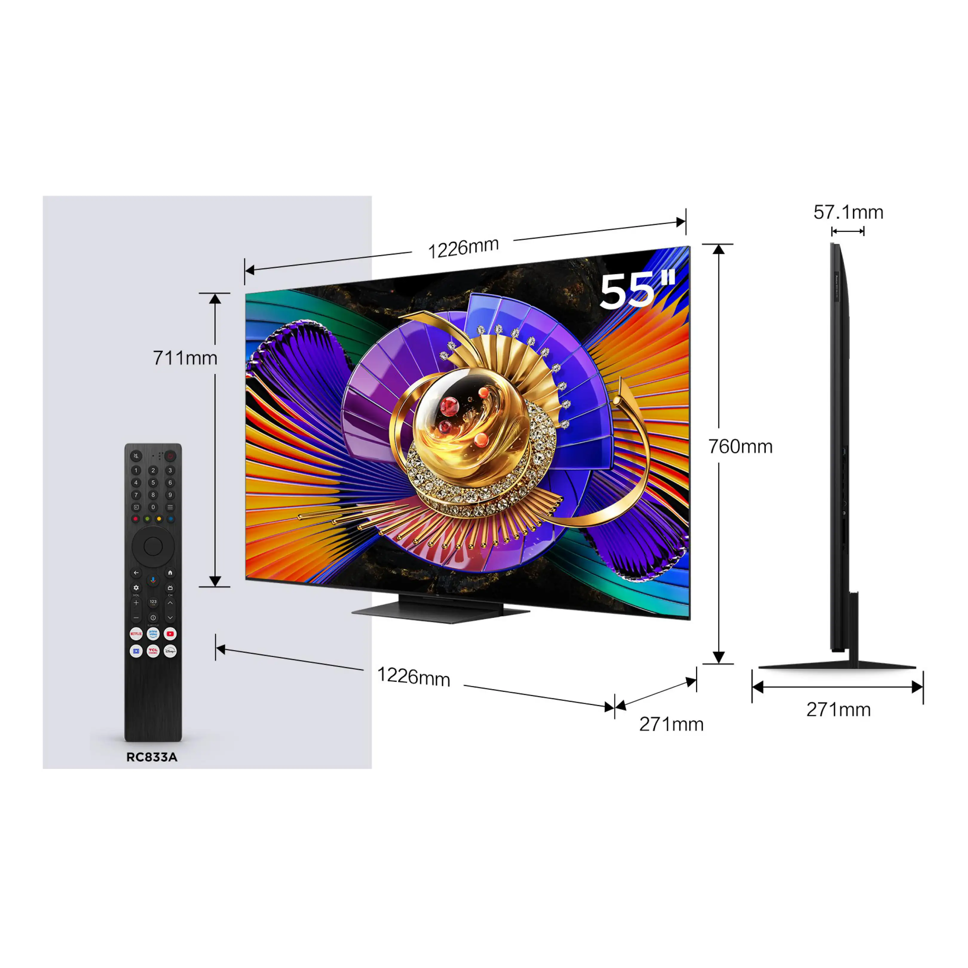 TCL 55C7L SQD-Mini LED TV, Ultra HD, Smart-TV, 144Hz, 55 Zoll 2026