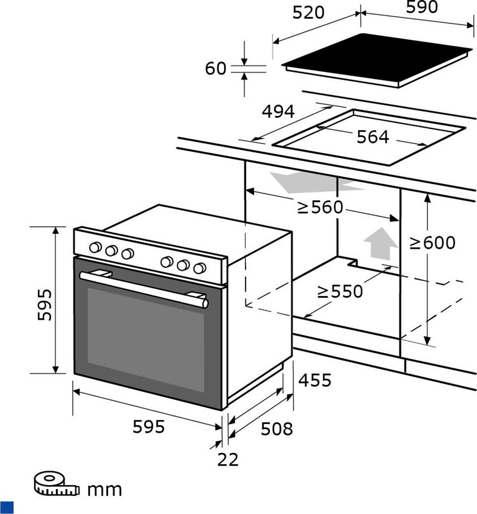 Exquisit EHE 246-020 Herdset Aussteller