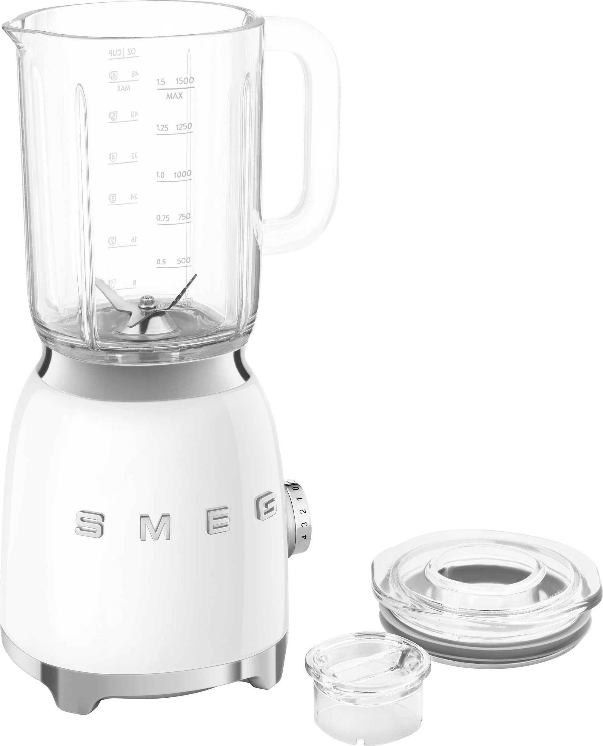 Smeg BLF03WHEU Standmixer Weiß 50s Style Jubiläumsaktion - 60 Monate Geräteschutz
