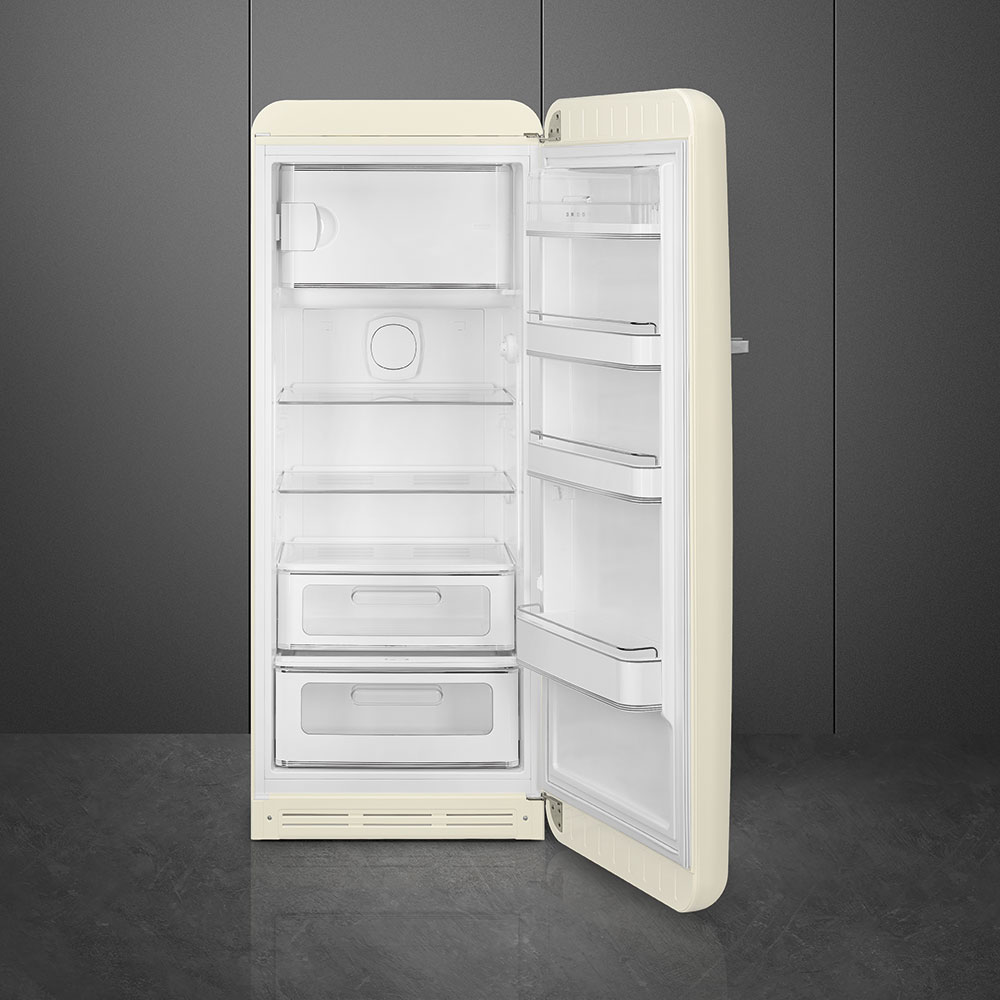 Smeg FAB28RCR5 Kühlschrank Rechtsanschlag Creme 50`s Style