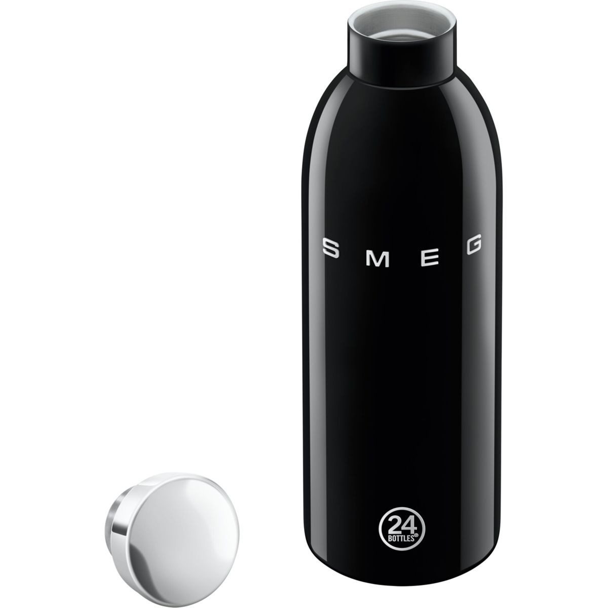 Smeg WBF01BL 24Bottles isolierte Edelstahlflasche 500ml schwarz Aussteller