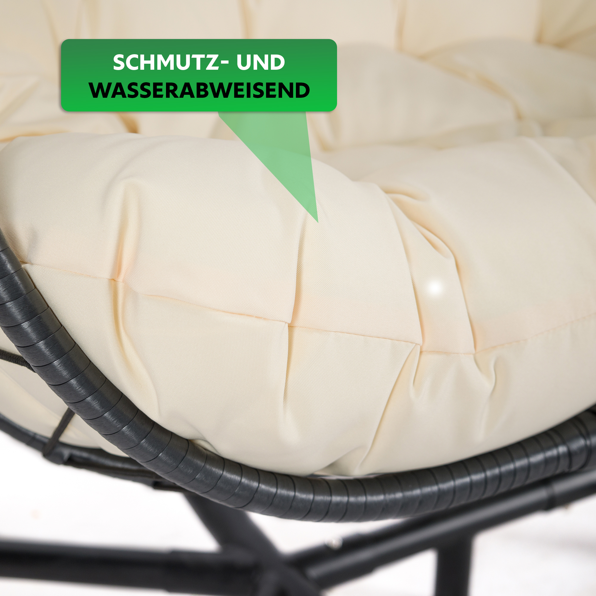 Endorphin Hängesessel Twin mit Gestell & weichem Kissen für 2 Personen