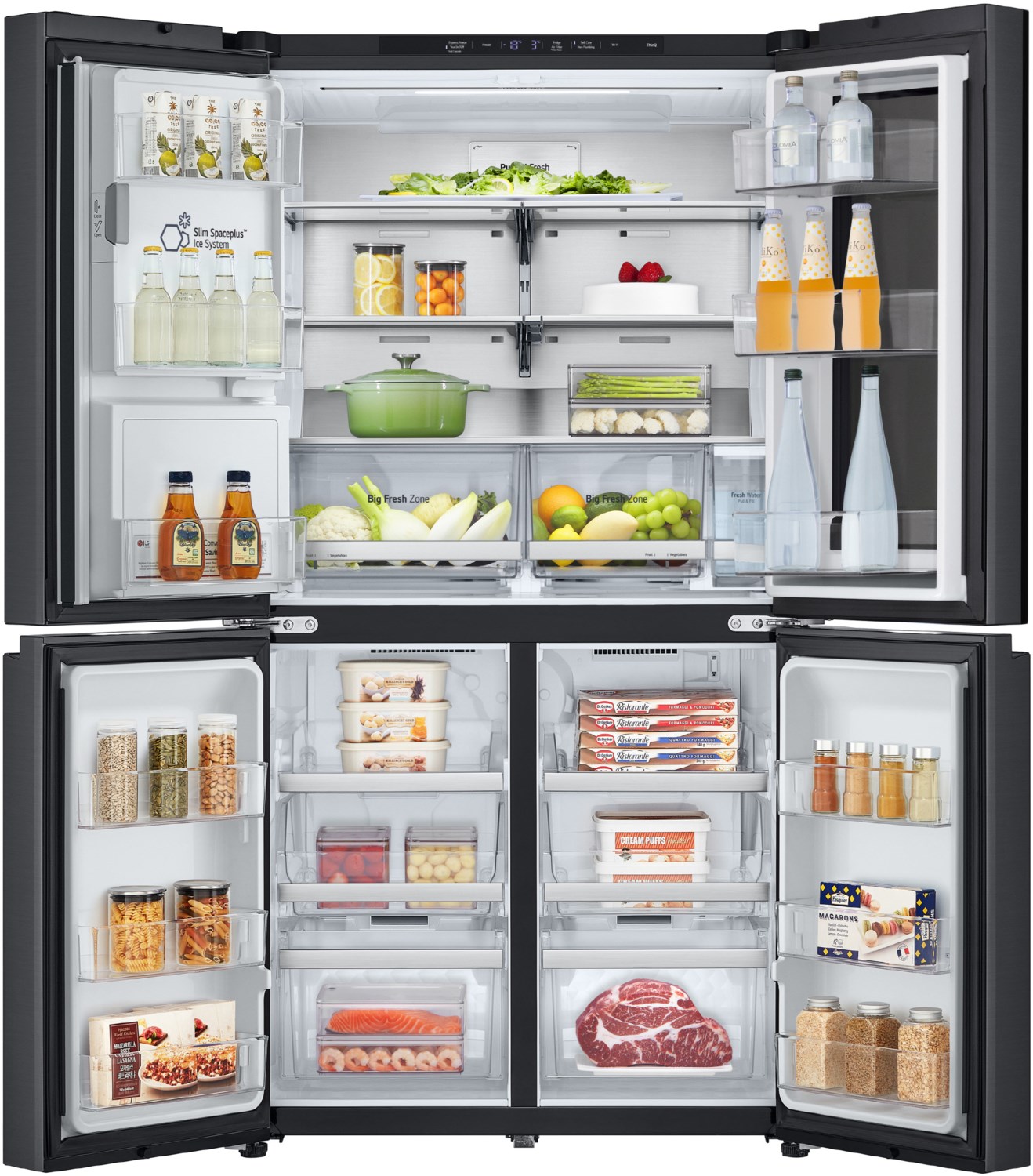 LG GMG961NPKE Multi-Door InstaView, 637 L, Total No Frost, Essence Black Steel