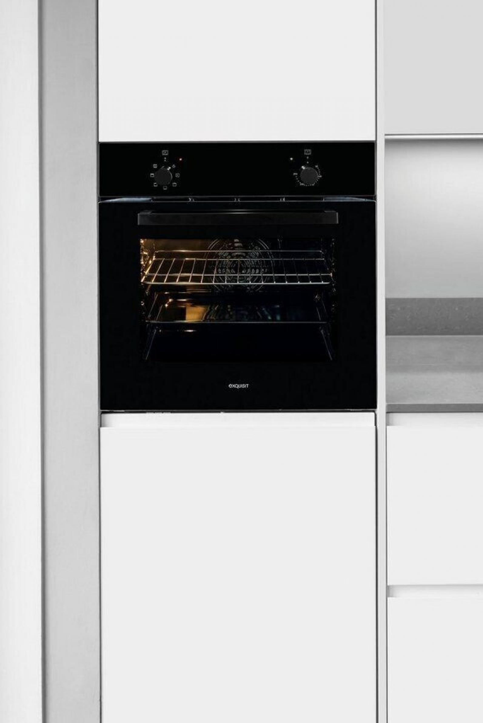 Exquisit EBE255-U-020 schwarz, Einbaubackofen, EEK: A