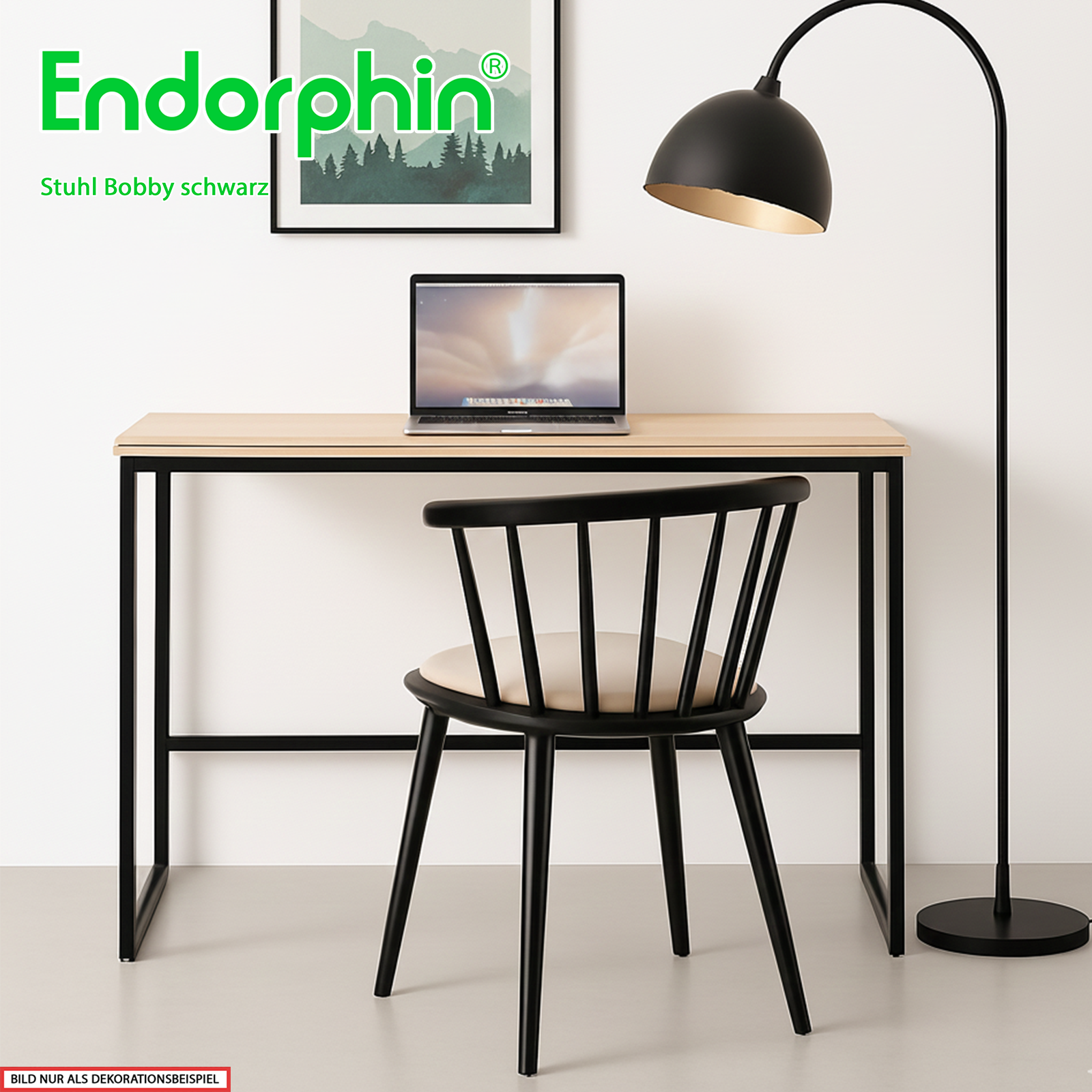 Endorphin Esszimmerstuhl Bobby – 2er-Set, Schwarz