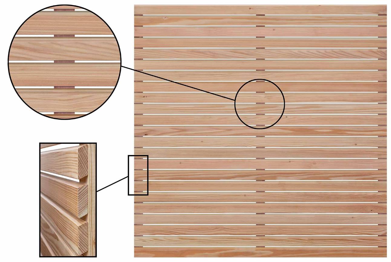 Endorphin kartonverpackter DIY Rhombus-Sichtschutzzaun Lärche Natur 180x180cm