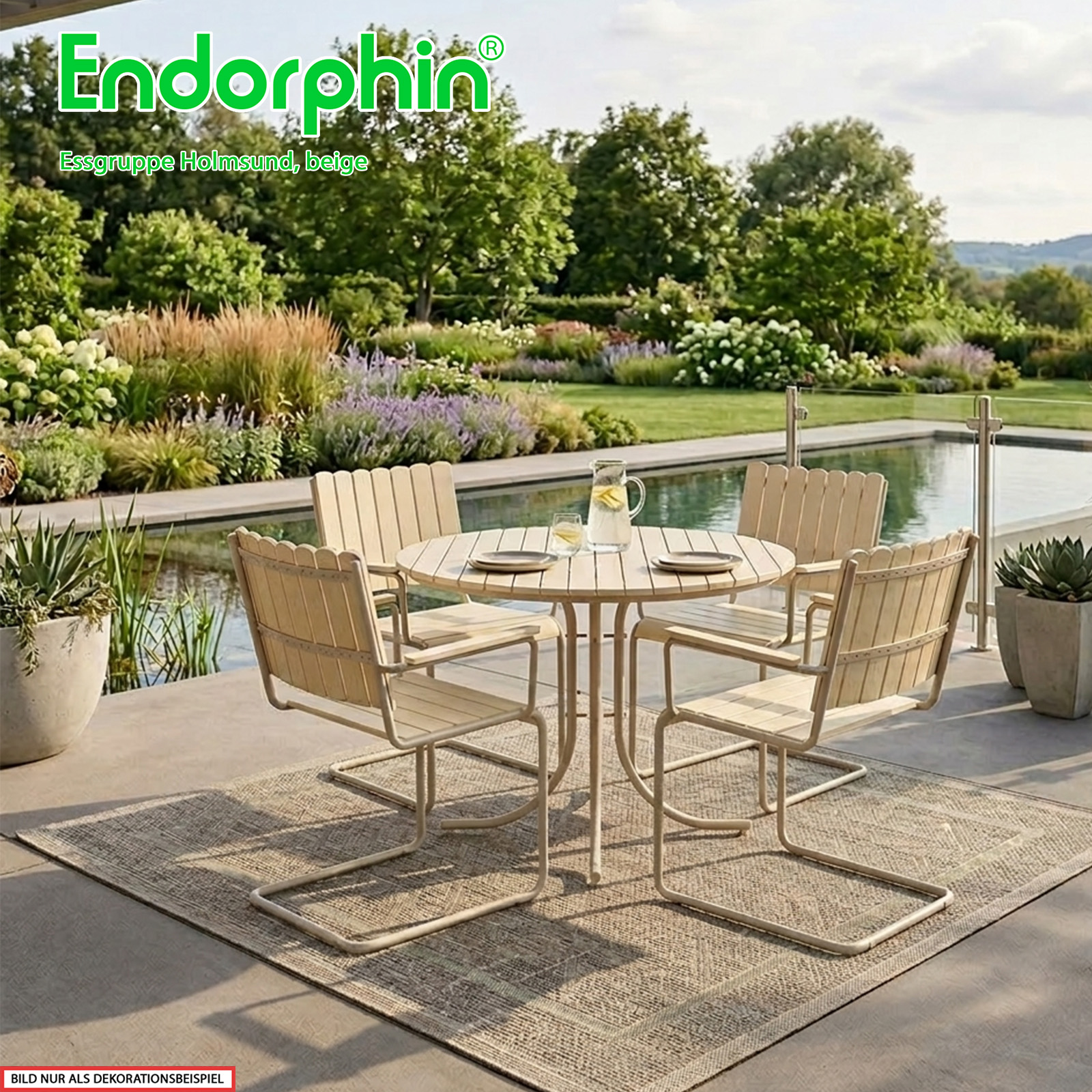 Endorphin Garten- Essgruppe Holmsund, beige